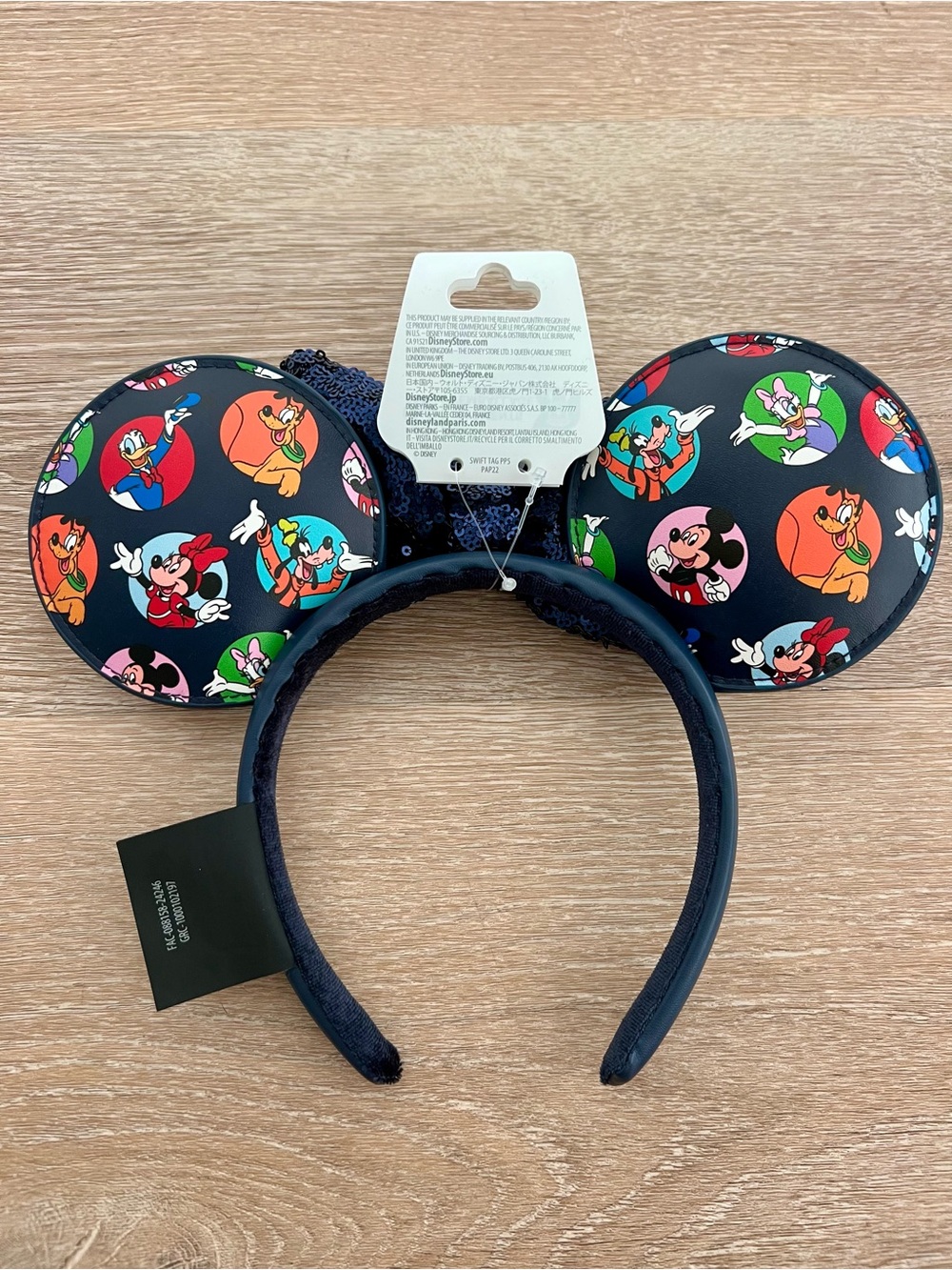 Disney Navy Sequin Bow Ear Headband - Picture 3 of 3